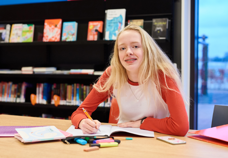 studieplekken in de bibliotheek